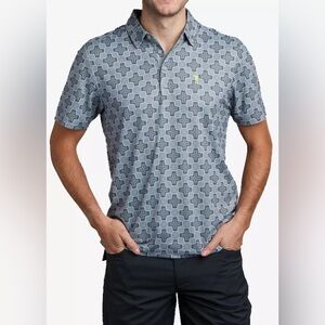 William Murray Golf Polo Mens Size XL Short Sleeve Stretch Gray Brook Lines